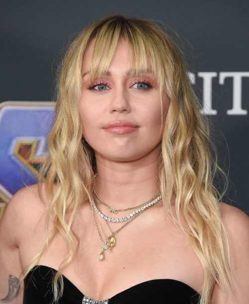 Miley Cyrus at the premiere of "Avengers: Endgame" in 2019