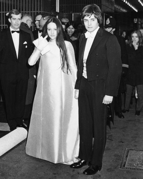 Olivia Hussey and Leonard Whiting at the premiere of "Romeo and Juliet" in 1968