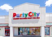 The storefront of a Party City location