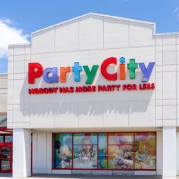 The storefront of a Party City location
