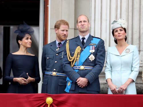 Prince William, Harry, Kate Middleton and Meghan Markle.