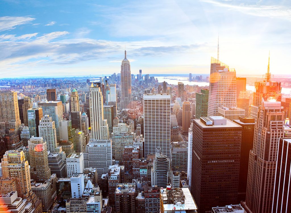 New York City skyline from above
