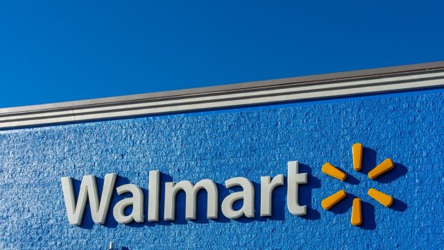 walmart store sign on building