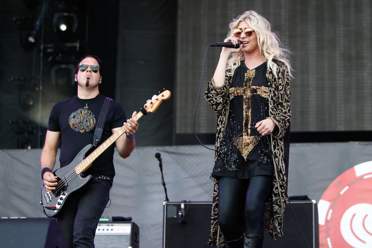 Taylor Momsen performing with The Pretty Reckless in 2014