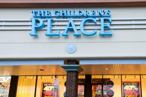 The Children's Palce Logo On Store Front Sign.