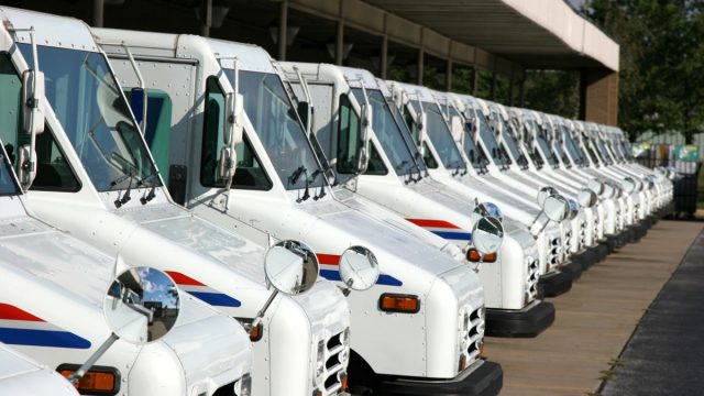 USPS postal delivery trucks