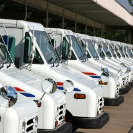 USPS postal delivery trucks