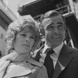 Jill St. John and Sean Connery on the set of Diamonds Are Forever in 1971