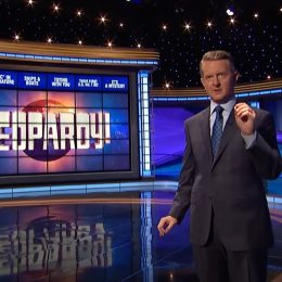 Ken Jennings on the Jeopardy! set