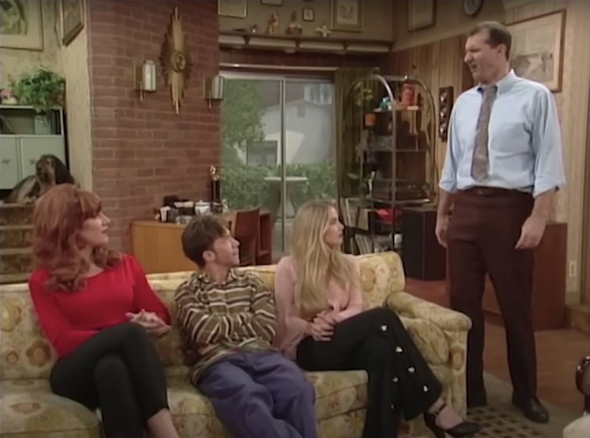 Katey Sagal, David Faustino, Christina Applegate, and Ed O'Neill in Married... with Children