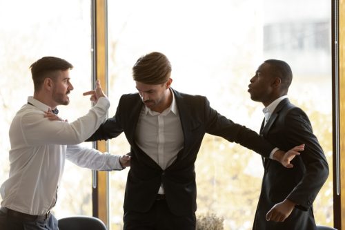 Men Getting Aggressive at Work