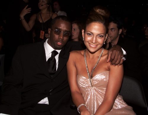 Sean 'Puffy' Combs with Jennifer Lopez in the audience at the 1st Annual Latin Grammy Awards broadcast on Wednesday, September 13, 2000 at the Staples Center in Los Angeles, CA.