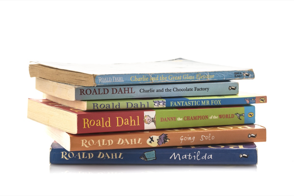 Stack of Roald Dahl books
