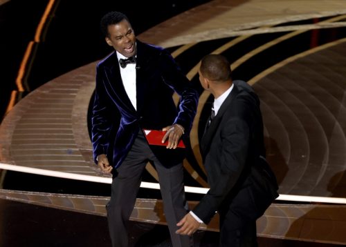 Chris Rock getting slapped by Will Smith at the Oscars.