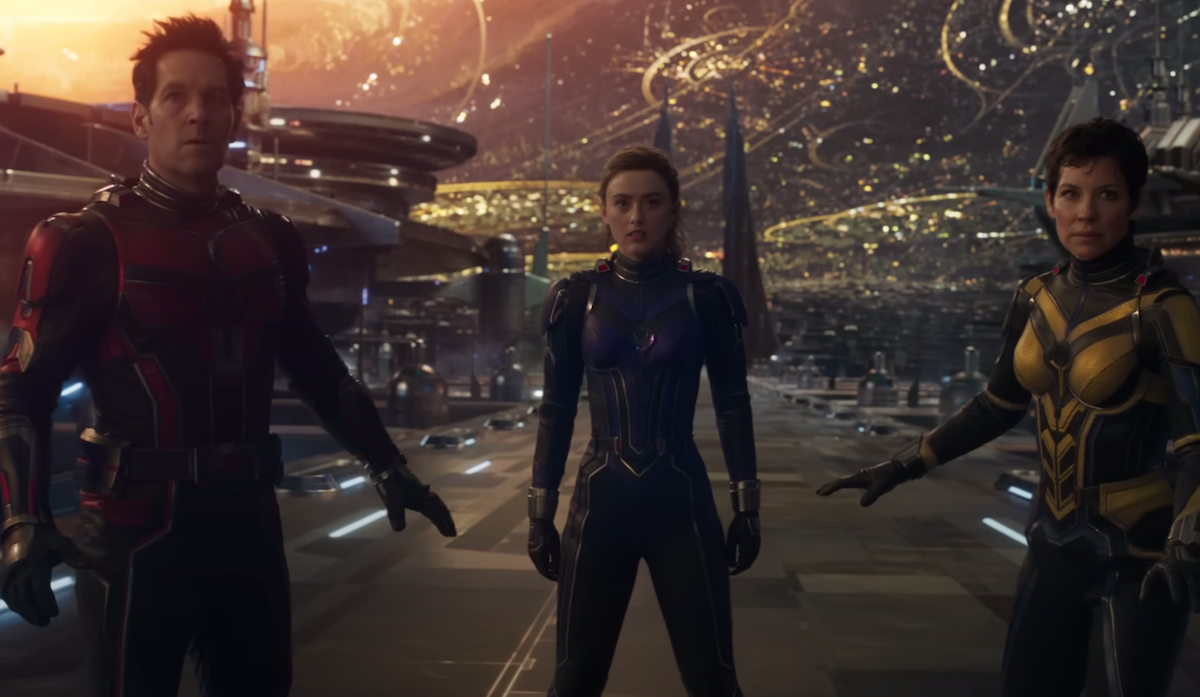 Paul Rudd, Kathryn Newton, and Evangeline Lilly in "Ant-Man and the Wasp: Quantumania"