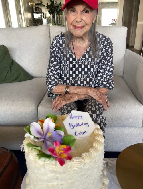 Caren Marsh-Doll celebrating her 103rd birthday in a photo from Facebook