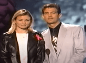 Cameron Diaz and Chris Isaak at the 1995 MTV Movie Awards