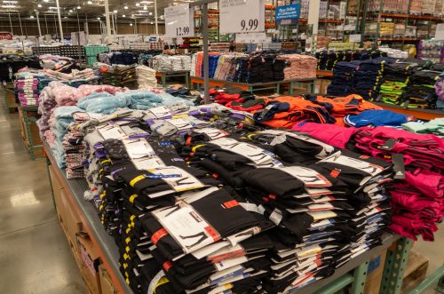 Clothes On Display at a Costco