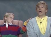 Macaulay Culkin and Al Franken on "Saturday Night Live"