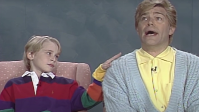 Macaulay Culkin and Al Franken on "Saturday Night Live"