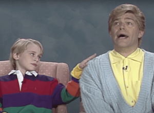Macaulay Culkin and Al Franken on "Saturday Night Live"