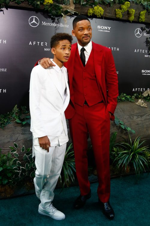 Jaden and Will Smith at the premiere of "After Earth" in 2013