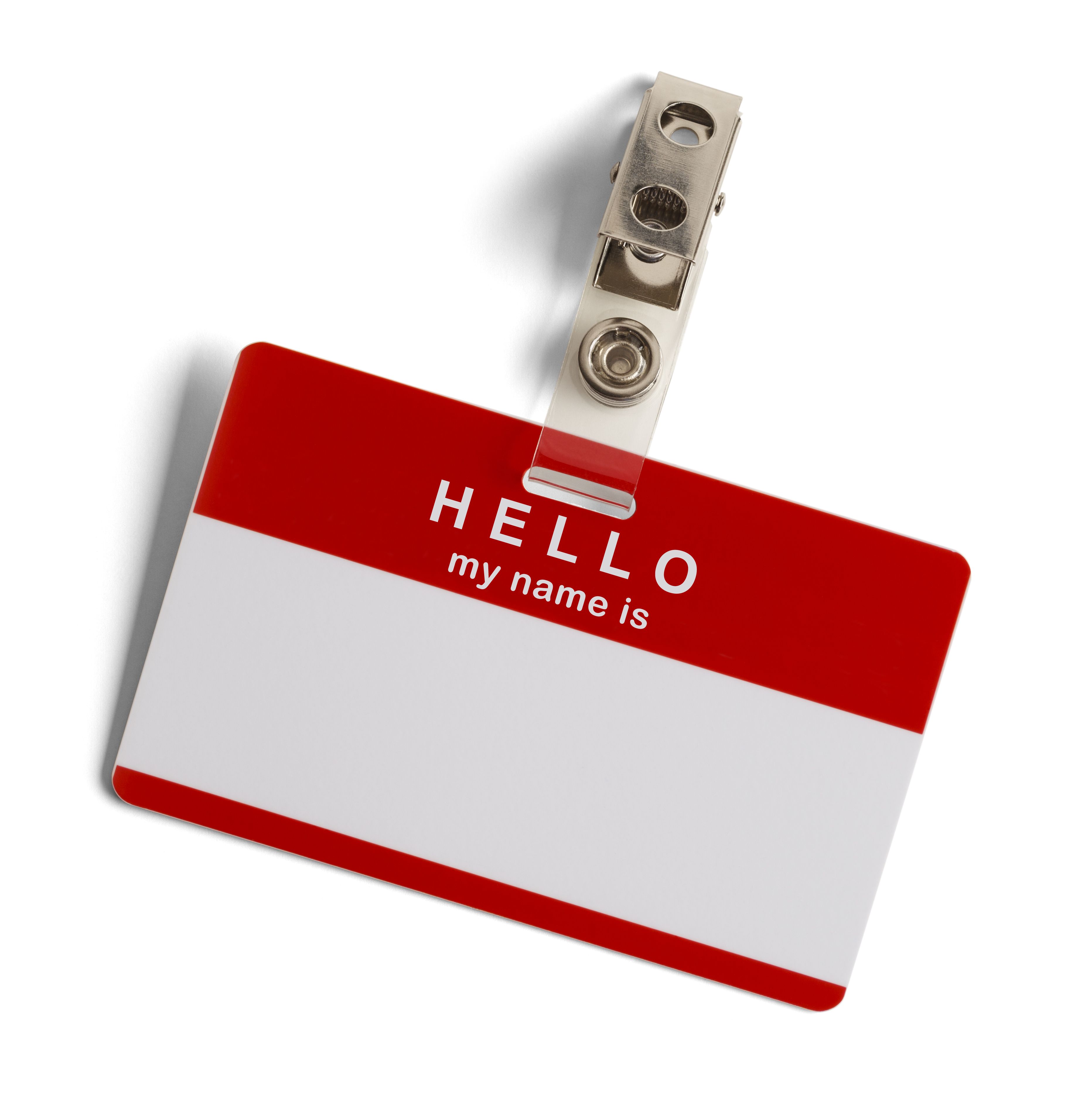 blank name tag