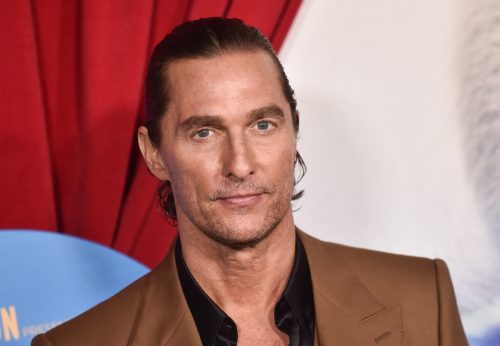 Matthew McConaughey at the premiere of "Sing 2" in 2021