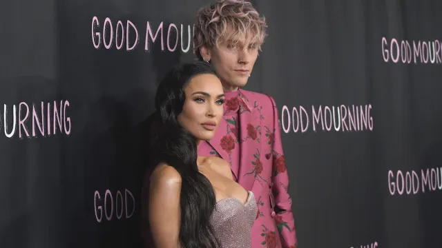 Megan Fox and Machine Gun Kelly at the premiere of "Good Mourning" in 2022