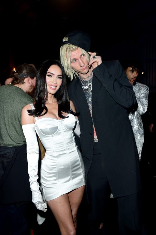 Megan Fox and Machine Gun Kelly at Universal Music Group's 2023 Grammys after-party
