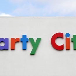 Party City Discount Super Store Sign. Party City is an American retail chain of party supply stores.