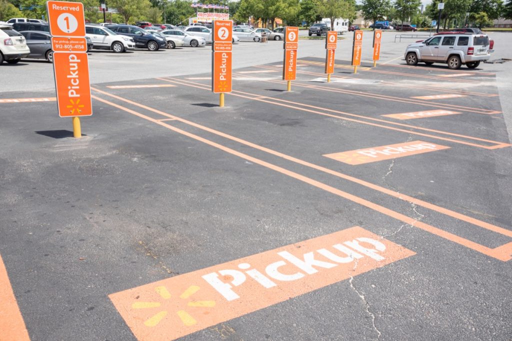 walmart pickup parking spaces