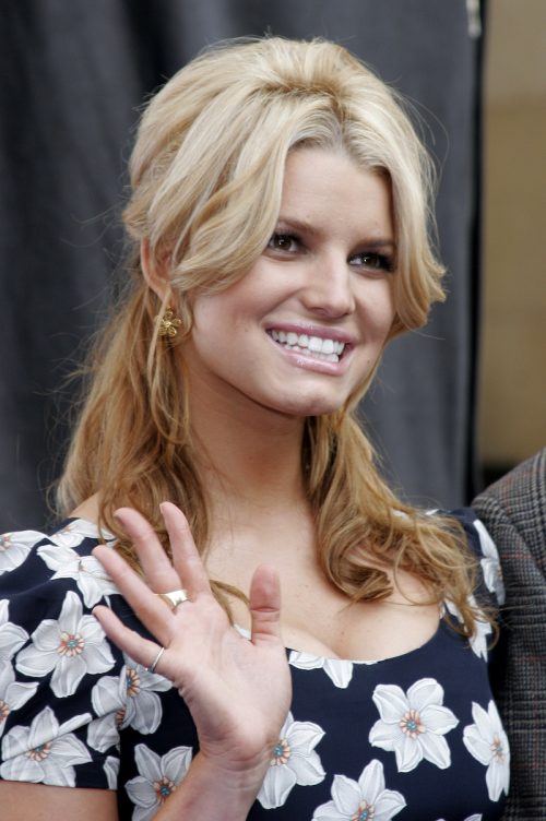 Jessica Simpson in at an event in Hollywood in 2006
