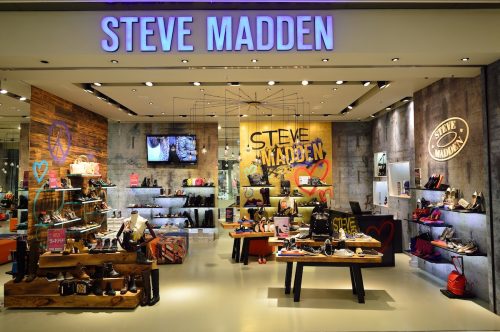 View into a Steve Madden shoe store