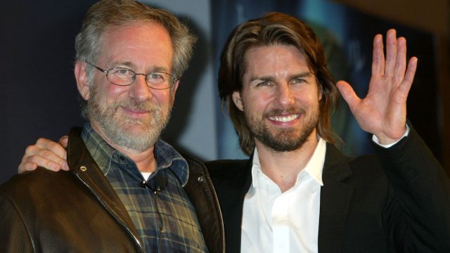 Steven Spielberg and Tom Cruise in Tokyo in 2002