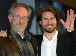 Steven Spielberg and Tom Cruise in Tokyo in 2002