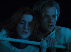 Kate Winslet and Leonardo DiCaprio in "Titanic"