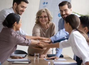 Coworkers Celebrating Success