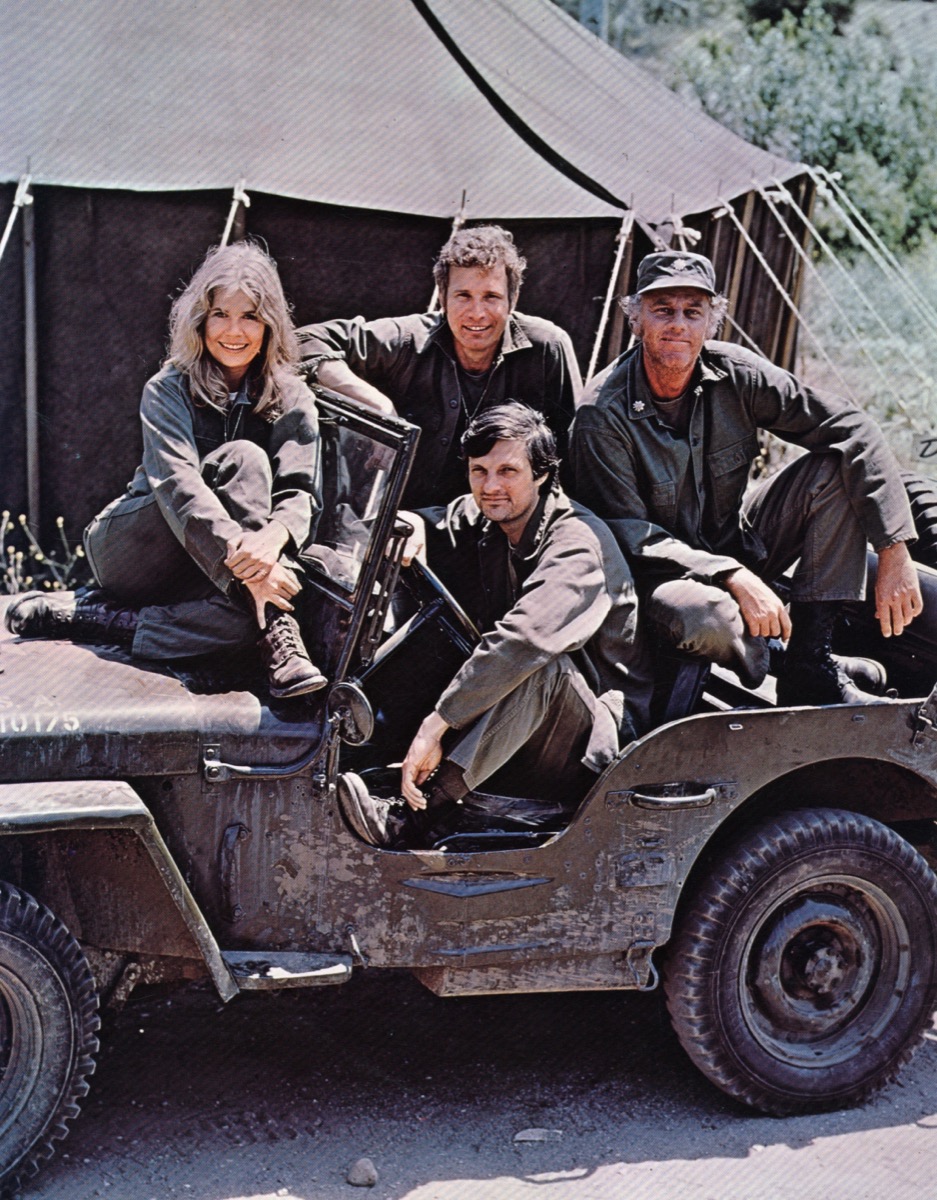 Loretta Swit with castmates in a promotional still from MASH