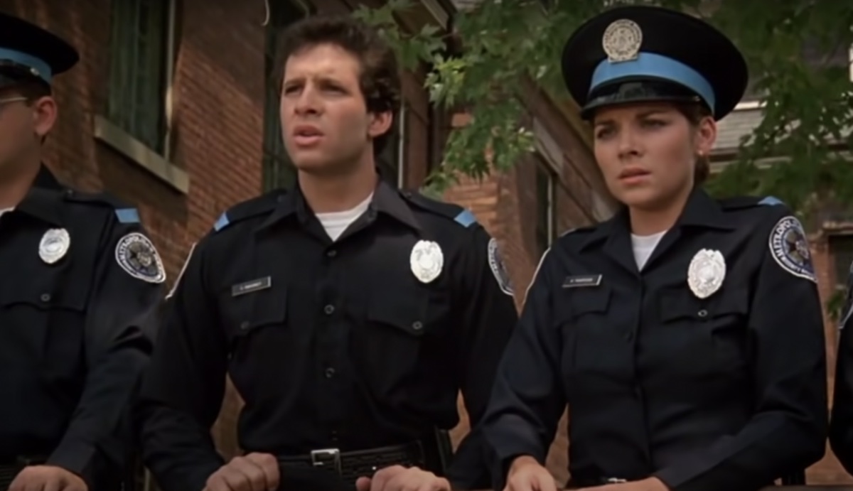 Steve Guttenberg and Kim Cattrall in Police Academy