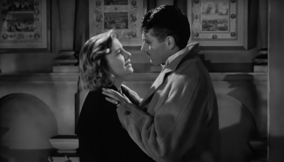 Joan Fontaine and Laurence Olivier in Rebecca