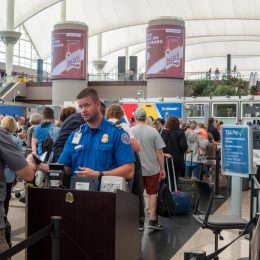 TSA Security Line at Airport