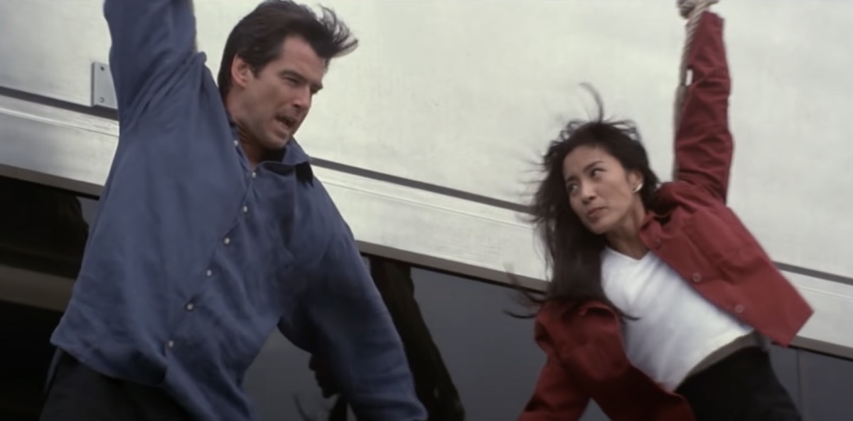 Pierce Brosnan and Michelle Yeoh in Tomorrow Never Dies