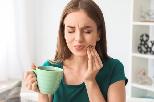 Woman with Tooth Sensitivity