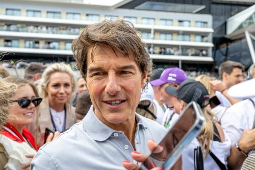 Tom Cruise at the 2022 FIA Formula 1 championship in the UK