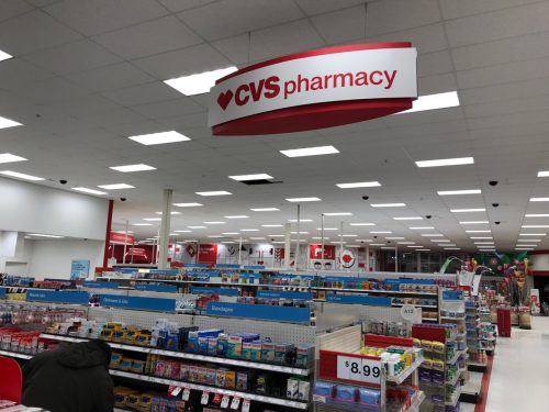The interior of a CVS pharmacy in Minnesota.