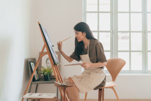Female Asian painter 