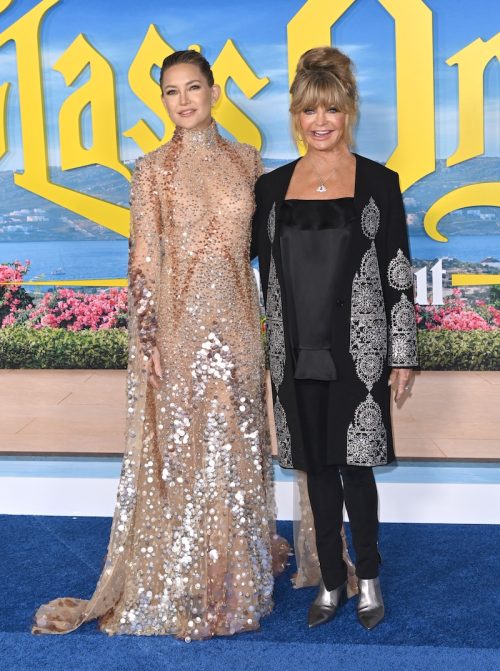 Kate Hudson and Goldie Hawn at the premiere of "Glass Onion: A Knives Out Mystery" in 2022