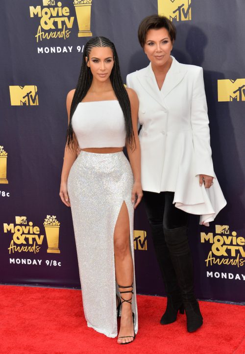 Kim Kardashian and Kris Jenner at the 2018 MTV Movie & TV Awards