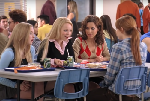 Amanda Seyfried, Rachel McAdams, Lacey Chabert, and Lindsay Lohan in "Mean Girls"